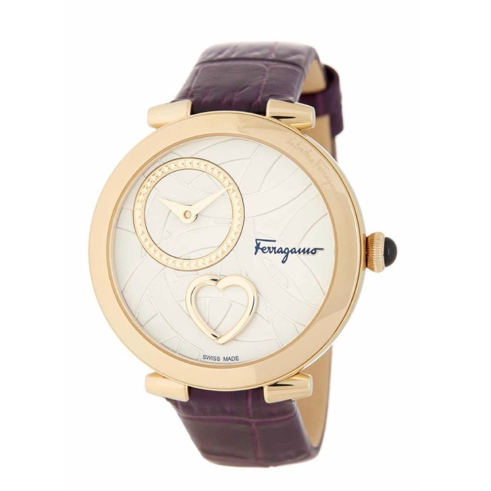 Salvatore Ferragamo Leather Strap Watch